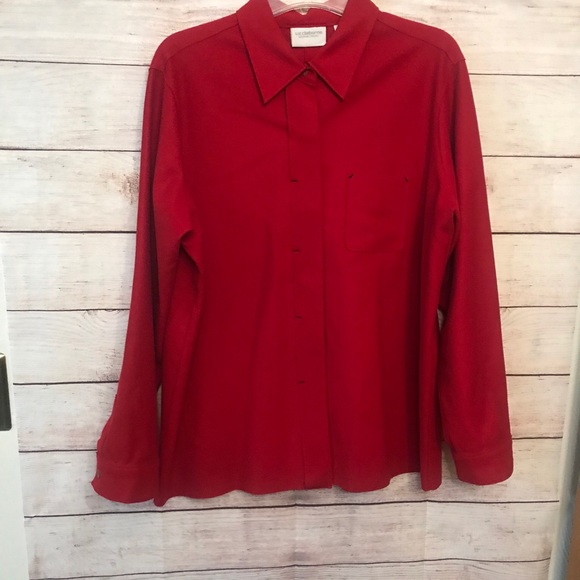 Liz Claiborne Jackets & Blazers - Liz Clairborne Lizsport PL Red Wool Blend Jacket